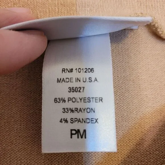 Soft Surroundings Tan Blue Cowl Neck‎ Sweater Tunic PM - Picture 3 of 5